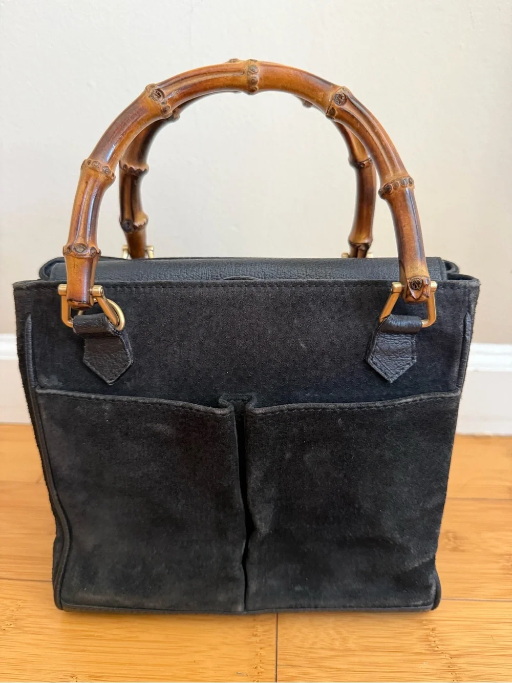 Gucci Suede Diana Mini Tote with Bamboo Handles